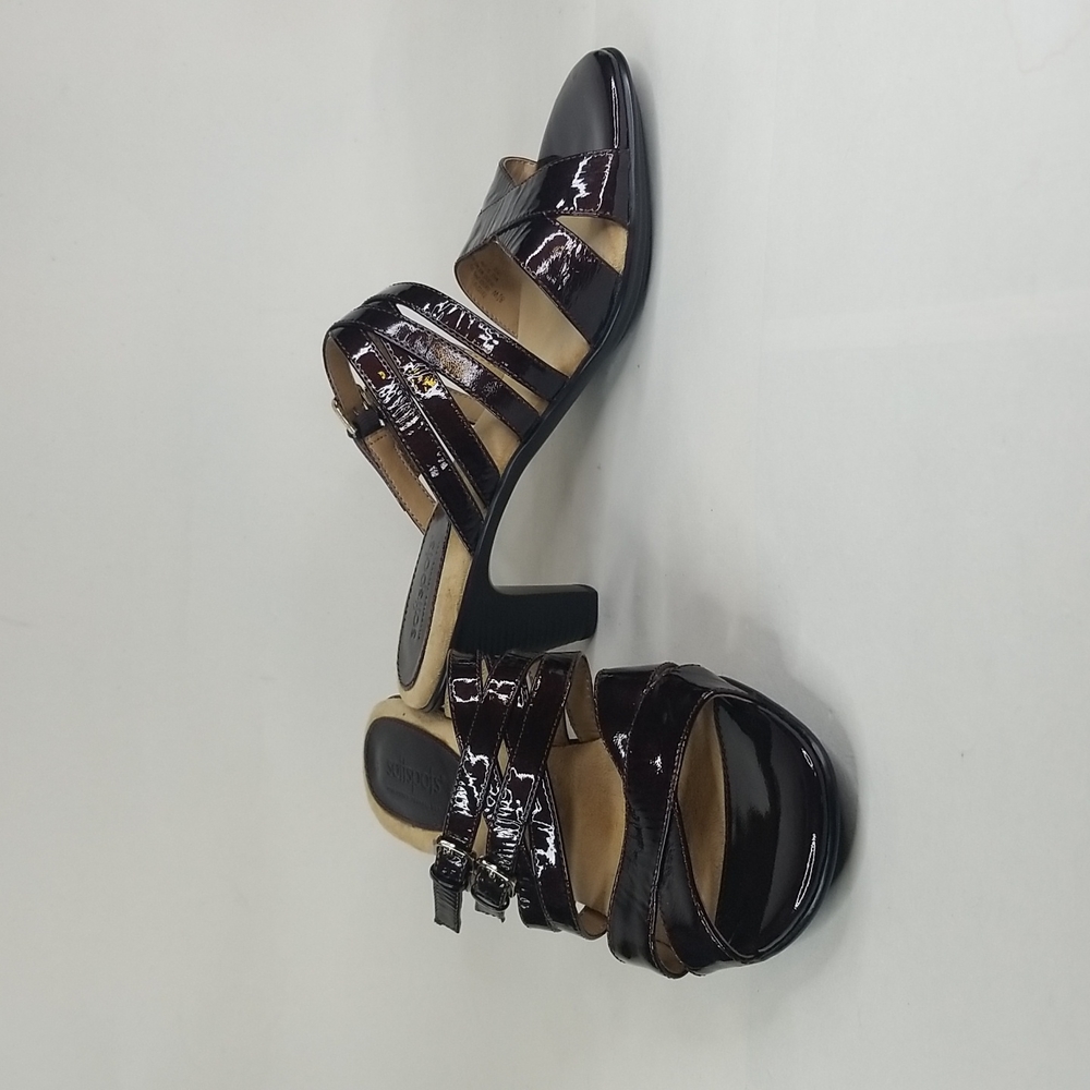 Softspot Leather Red/Brown Heeled Sandals